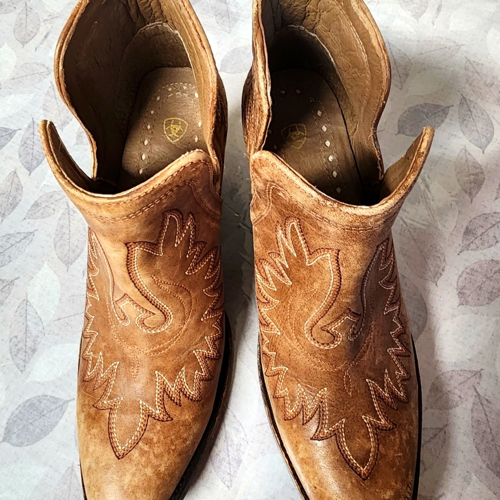 Ariat Genuine Leather Dixon Ankle Western Boots Women's Size 9.5 - Picture 7 of 9